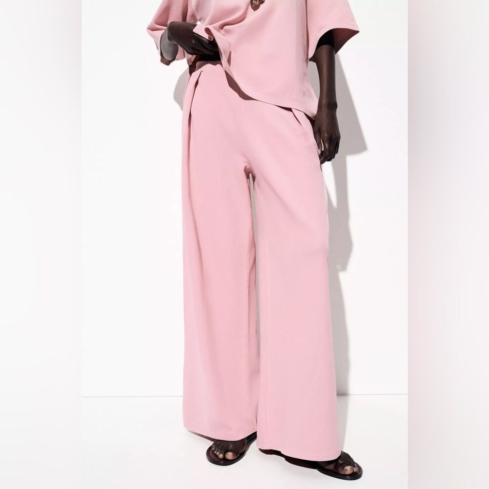 Zara Co-Ord Set Washed Effect Pants And Top - Picture 12 of 13